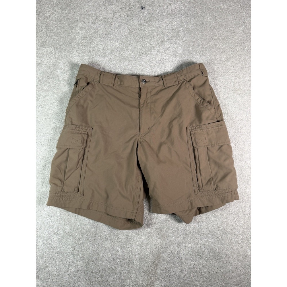 Duluth Trading Shorts Men's XL Brown Cargo Flex Dry On the Fly Stretch Workwear